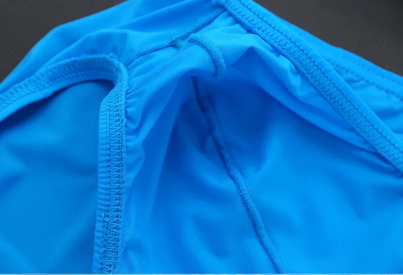 Men's Briefs Soft Breathable Silk Sexy Underwear Men's Hot Hips Up Transparent Jockstrap Sexy Colorful Undies Cueca
