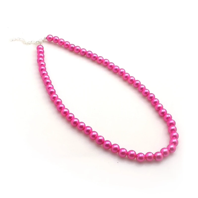 XiaoYaoTYM Mixed Lot 24pcs 8mm Imitation Pearl Necklace Fashion 17" Imitation Pearl Choker Wholesale