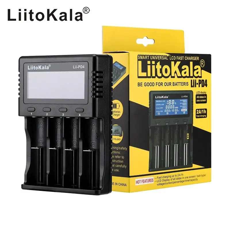 LiitoKala Lii-600 Lii-500 Lii-500S Lii-M4 Lii-M4S LCD 3.7V 1.2V 18650 26650 16340 14500 18500 20700B Battery Charger