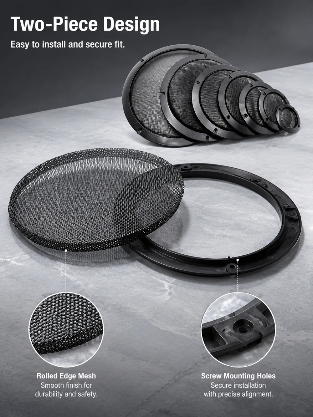 HIFIDIY LIVE 4 5 6 8 10 Inch Speaker Net Cover High-Grade Car Home Mesh Enclosure Speakers Plastic Frame Metal Iron Wire Grilles