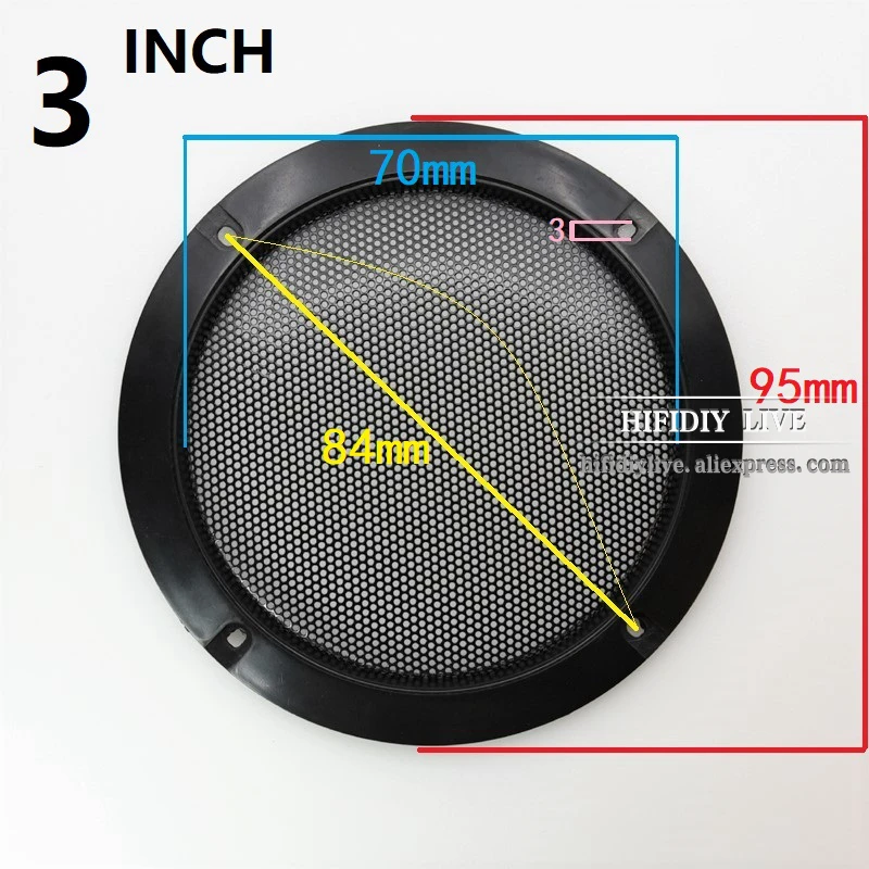 HIFIDIY LIVE 4 5 6 8 10 Inch Speaker Net Cover High-Grade Car Home Mesh Enclosure Speakers Plastic Frame Metal Iron Wire Grilles