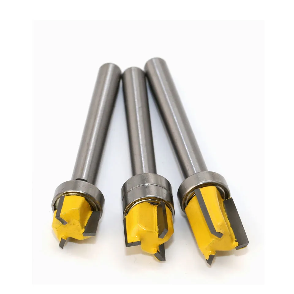 1PC 6mm Shank Template Trim Hinge Mortising Router Bit Straight End Mill Trimmer Cleaning Flush Trim Tenon Cutter for Woodworkin