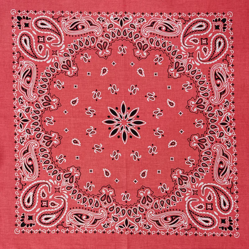 New Fashion Hip Hop 100% Cotton Bandana Square Scarf Gradient Color Paisley Headband Printed For Women/Men/Boys/Girls
