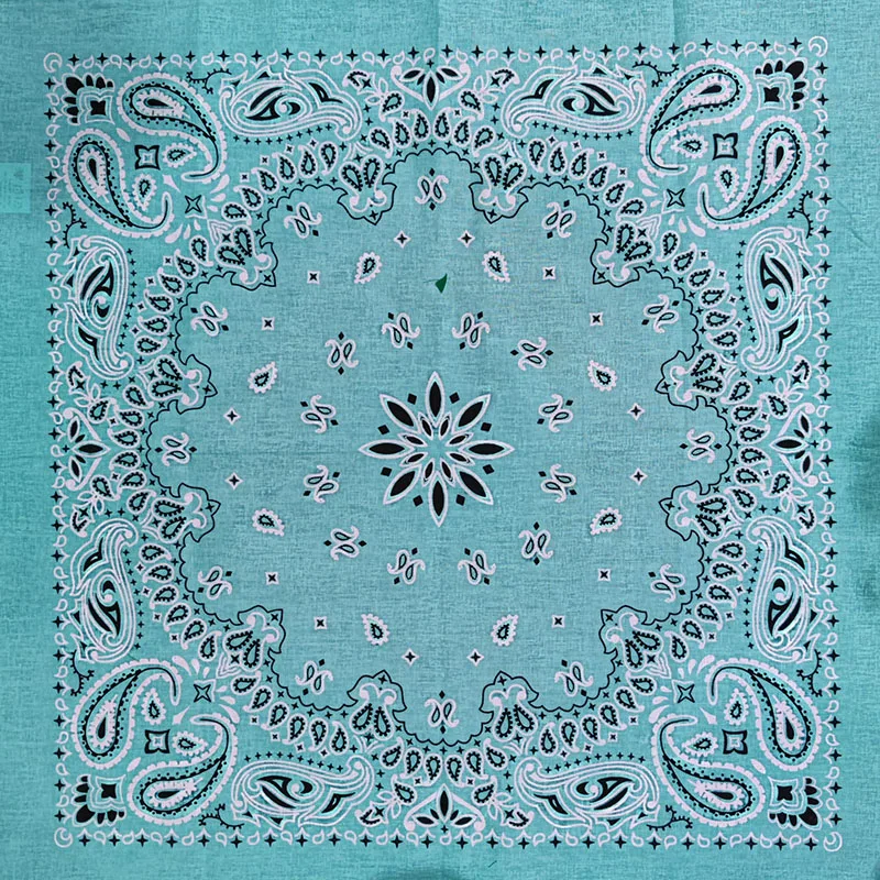 New Fashion Hip Hop 100% Cotton Bandana Square Scarf Gradient Color Paisley Headband Printed For Women/Men/Boys/Girls