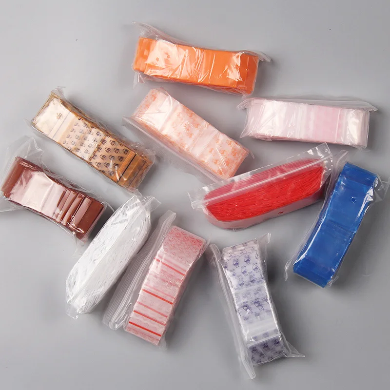 100pcs Mini Zip Lock Bags Plastic Packaging Bags Small Plastic Zipper Bag Ziplock Bag Ziplock Pill Packaging Pouches More Size