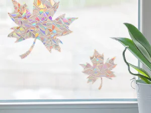 Window Privacy Film Rainbow Static Cling Stained Glass Film Window Covering Sticker Non-Adhesive Removable Reflective for Home