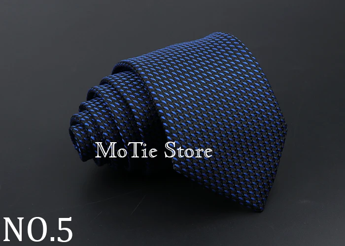 Classic Tie For Men Business Solid Color Stripe Plaid Dots 7cm Jacquard Wedding Dress Necktie Daily Wear Cravat Accessories Gift