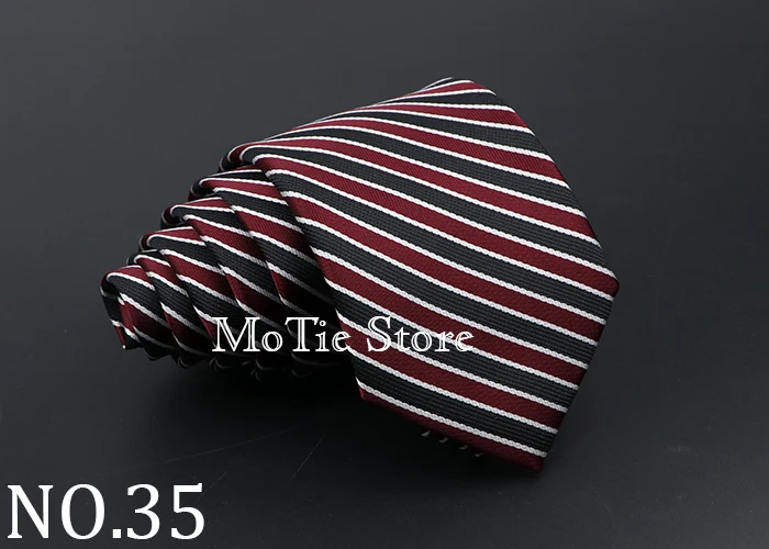 Classic Tie For Men Business Solid Color Stripe Plaid Dots 7cm Jacquard Wedding Dress Necktie Daily Wear Cravat Accessories Gift