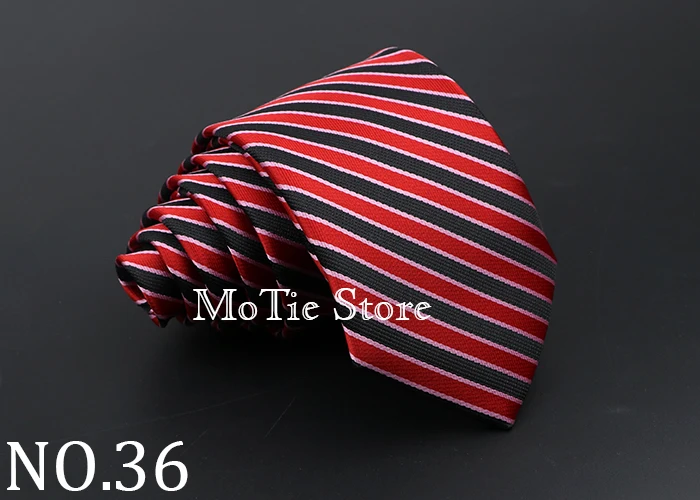 Classic Tie For Men Business Solid Color Stripe Plaid Dots 7cm Jacquard Wedding Dress Necktie Daily Wear Cravat Accessories Gift