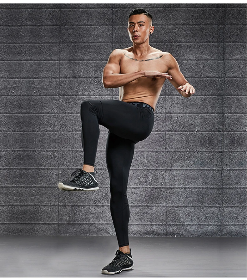 Men's Compression Pants Cycling Running Basketball Soccer Elasticity Sweatpants Fitness Tights Legging Trousers Rash Guard Gym