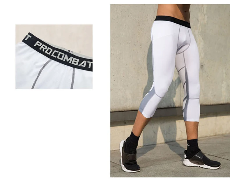 Men's Compression Pants Cycling Running Basketball Soccer Elasticity Sweatpants Fitness Tights Legging Trousers Rash Guard Gym