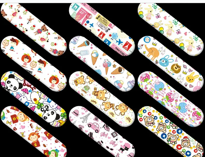 120pcs/set Cartoon Band Aid for Children Kids Skin Vaccine Injection Hole Patch Wound Plaster Kawaii Adhesive Bandages