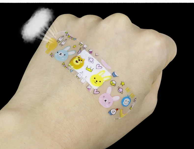 120pcs/set Cartoon Band Aid for Children Kids Skin Vaccine Injection Hole Patch Wound Plaster Kawaii Adhesive Bandages