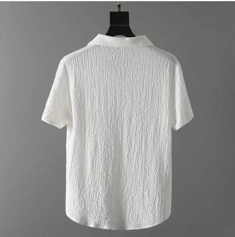 (Shirt + trousers)2026 summer men fashion classic shirt men's business casual fashion shirts men A set of clothes size M-4XL