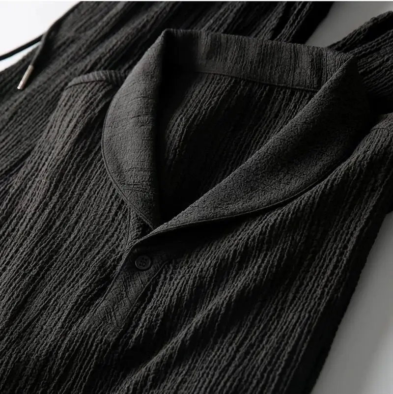 (Shirt + trousers)2026 summer men fashion classic shirt men's business casual fashion shirts men A set of clothes size M-4XL