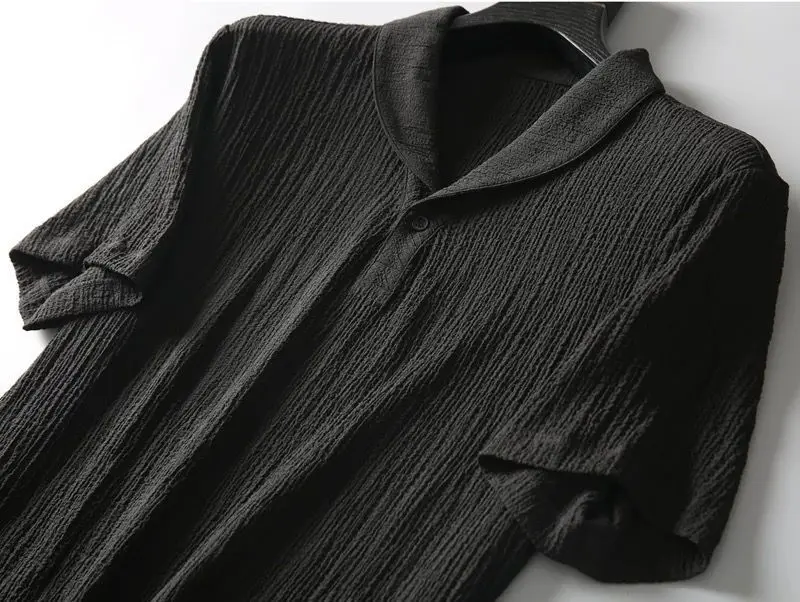 (Shirt + trousers)2026 summer men fashion classic shirt men's business casual fashion shirts men A set of clothes size M-4XL