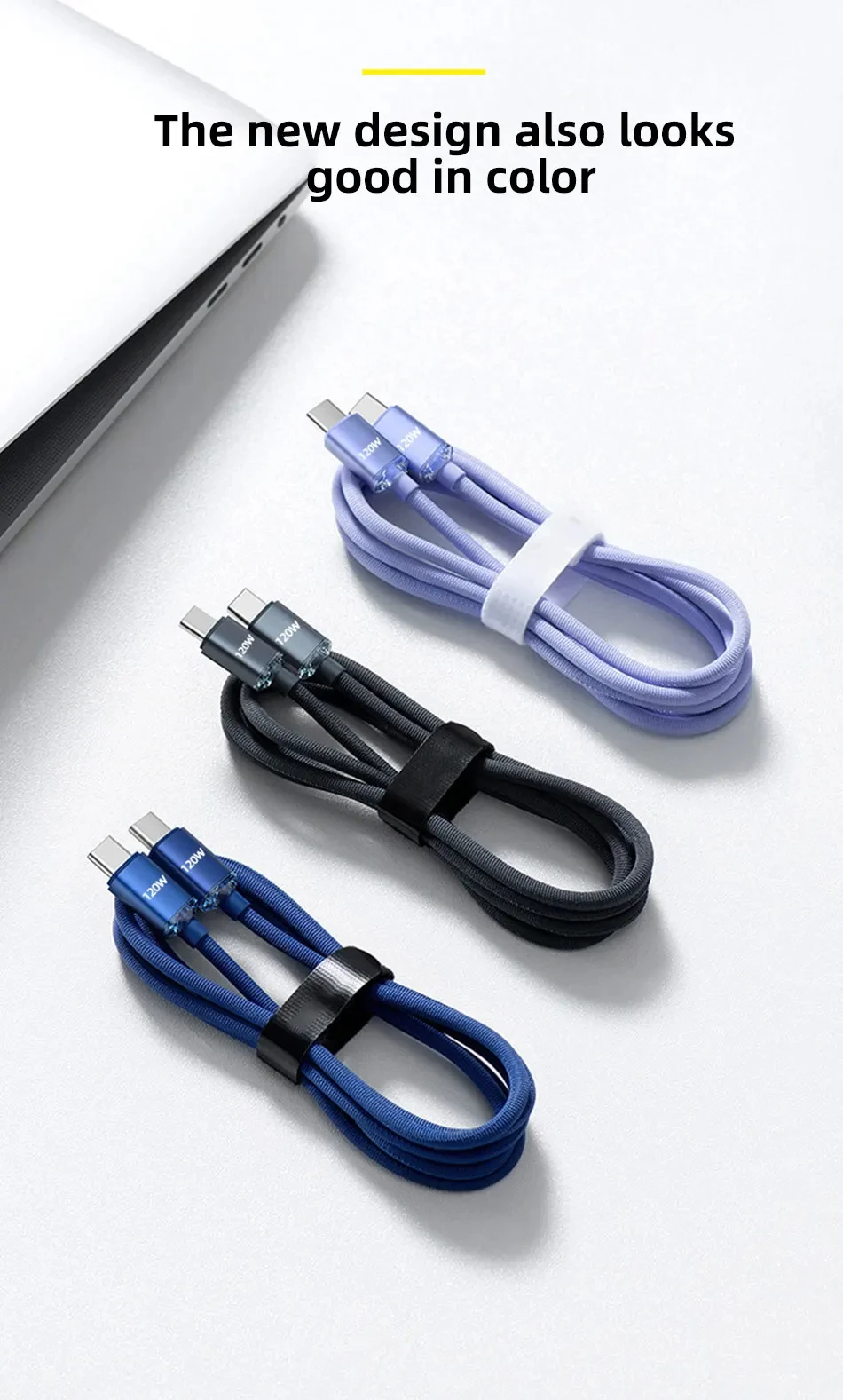 NNBILI 120W USB Type C To Type C Color Cable Phone Fast Charging USB A To Type C Data Cord Quick Charge For Huawei Xiaomi Honor