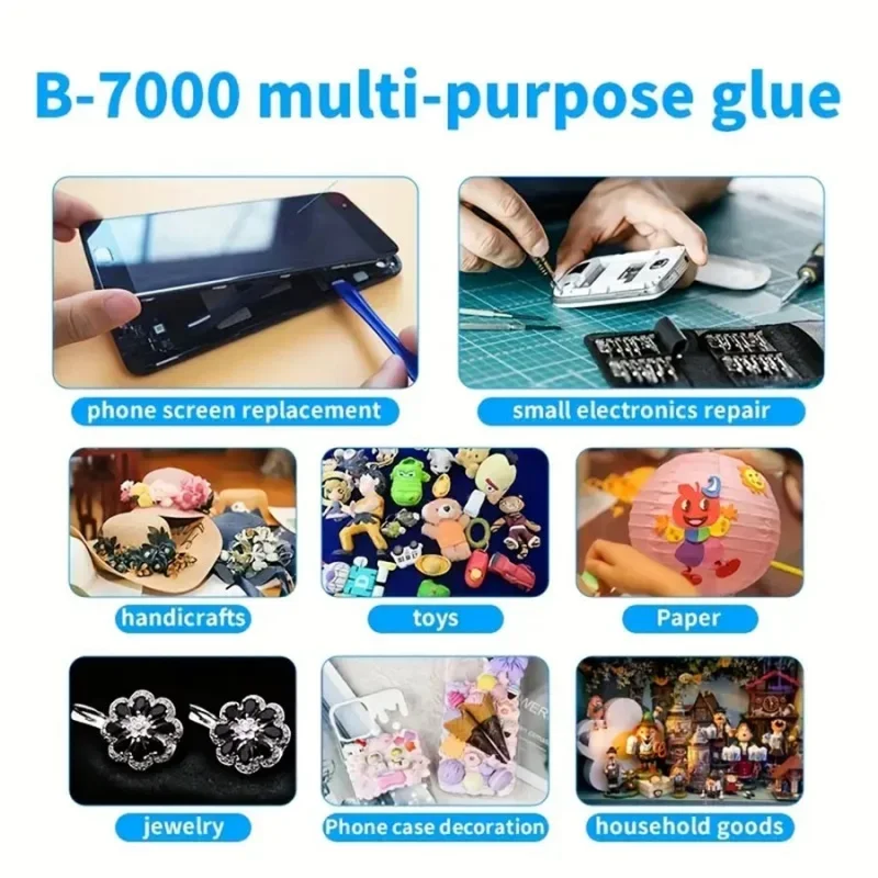 15/25/50/110ML Multi-Purpose Clear Strong Glue Adhesive Universal Phone Repair Glue DIY Jewelry Makings Repair Glue B7000 Glue