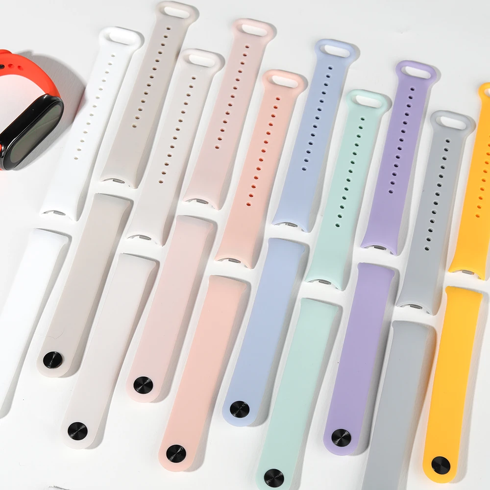 Silicone Strap For Xiaomi Mi Band 11 10 9 8 NFC Sport Bracelet Wristband Pulseira Correa Xiaomi Smart Band 11 10 9 8 Accessories