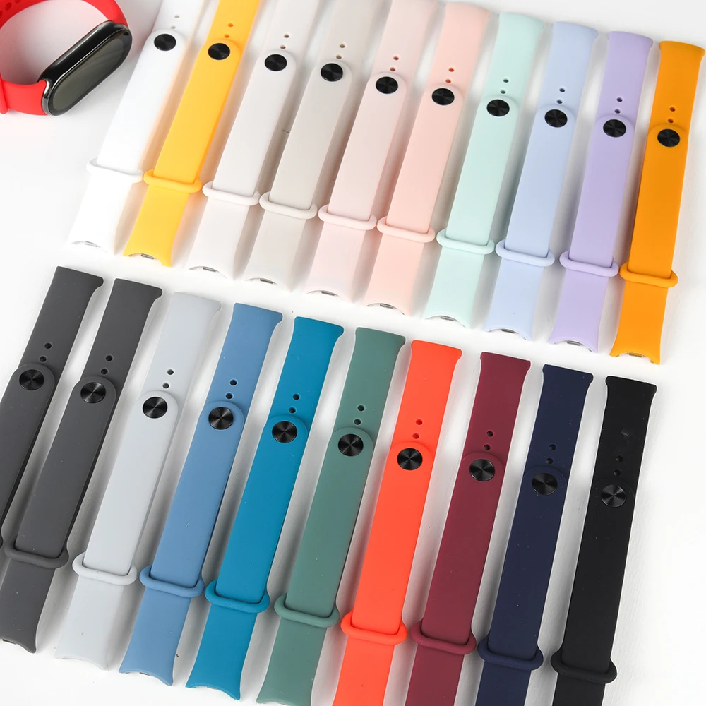 Silicone Strap For Xiaomi Mi Band 11 10 9 8 NFC Sport Bracelet Wristband Pulseira Correa Xiaomi Smart Band 11 10 9 8 Accessories
