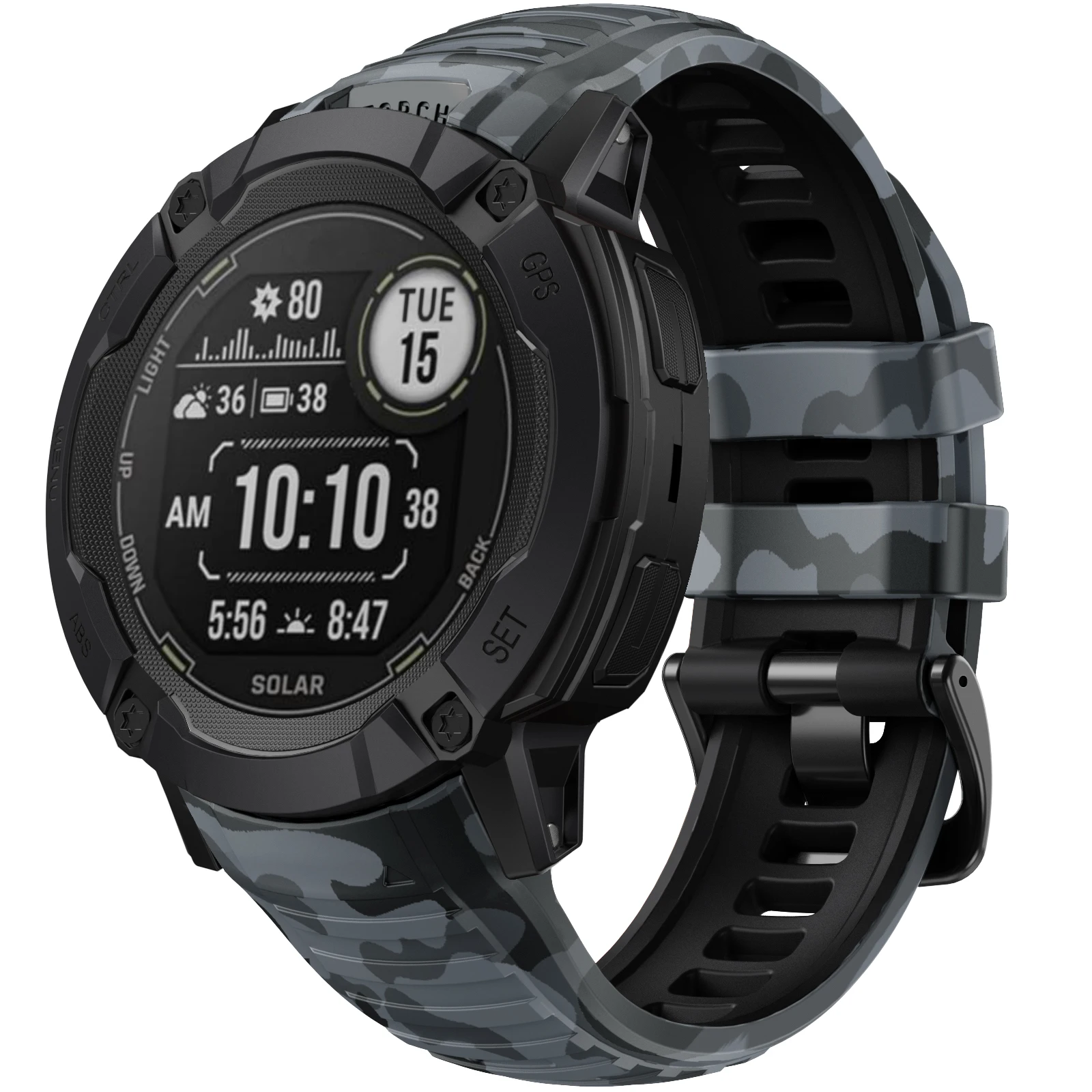 ANBEST 26MM Strap for Garmin Instinct 2X Solar Silicone Band for Instinct 2X Solar Tactical Edition Replacement Wristband