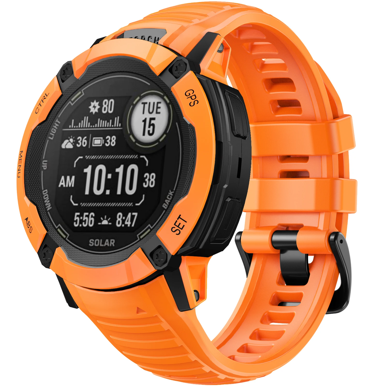 ANBEST 26MM Strap for Garmin Instinct 2X Solar Silicone Band for Instinct 2X Solar Tactical Edition Replacement Wristband