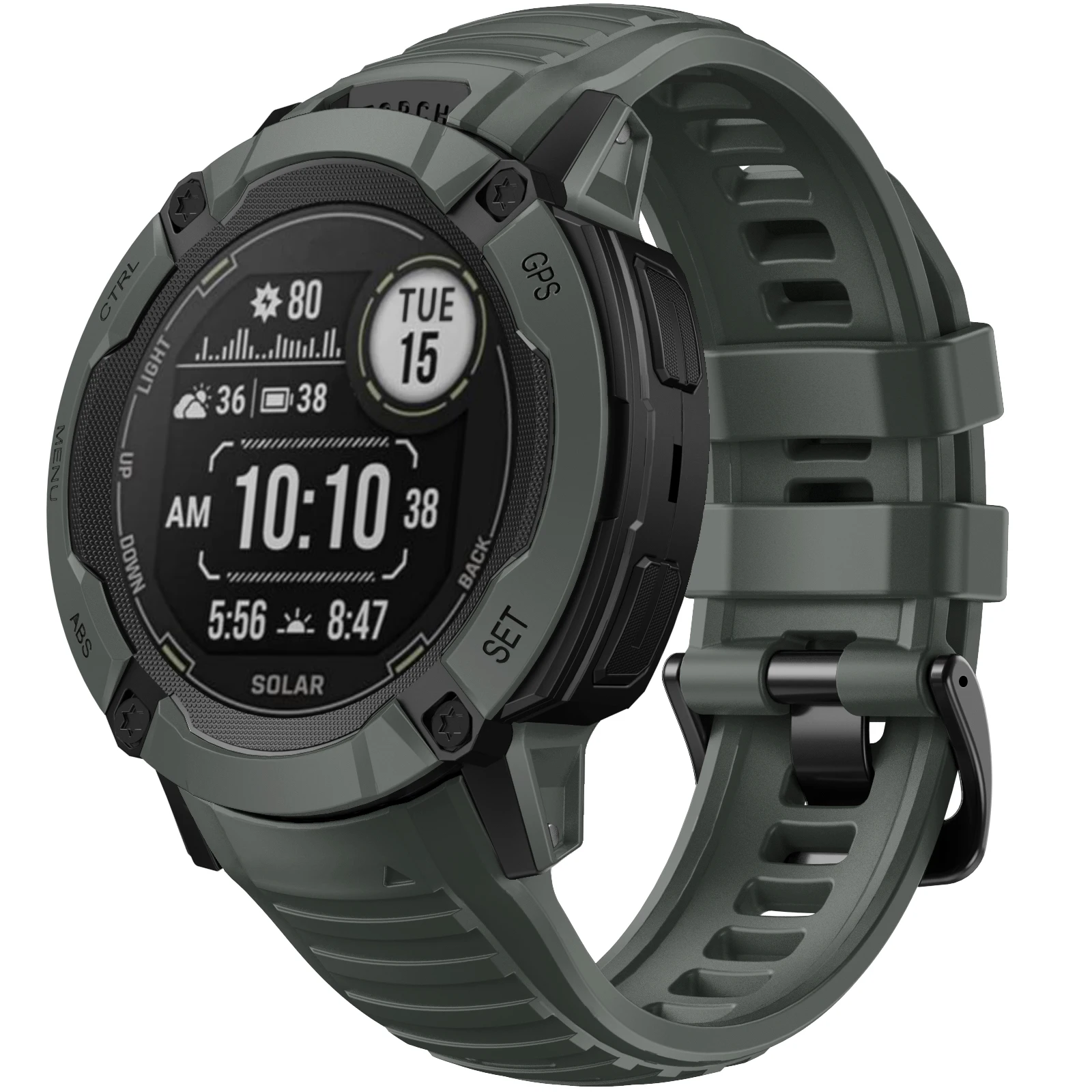 ANBEST 26MM Strap for Garmin Instinct 2X Solar Silicone Band for Instinct 2X Solar Tactical Edition Replacement Wristband