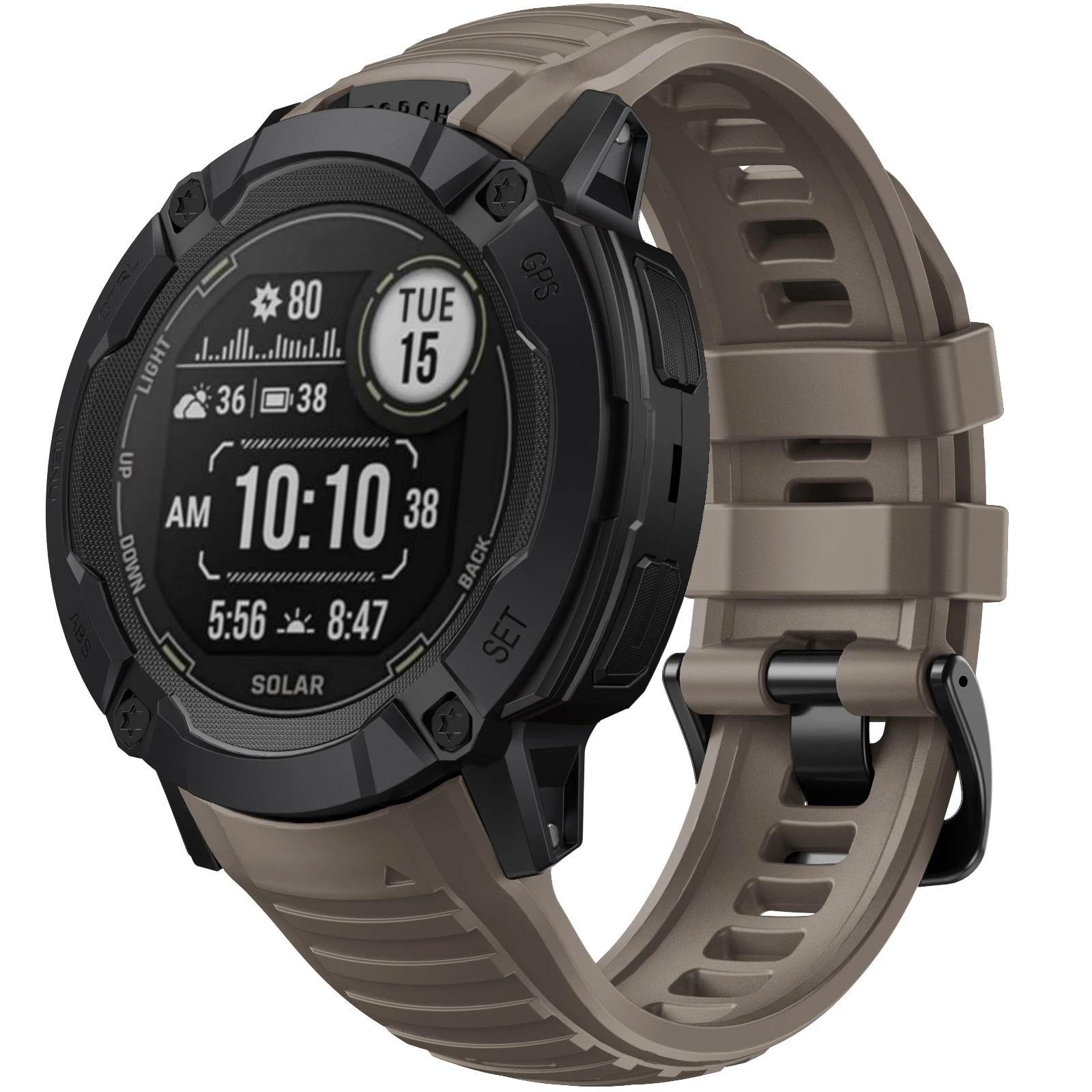 ANBEST 26MM Strap for Garmin Instinct 2X Solar Silicone Band for Instinct 2X Solar Tactical Edition Replacement Wristband