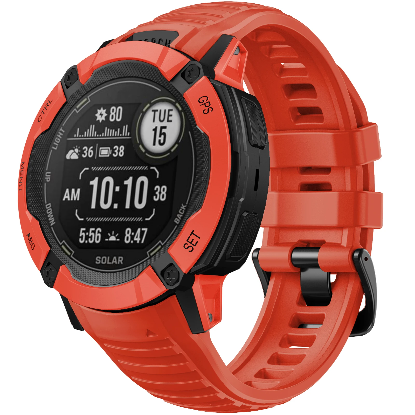 ANBEST 26MM Strap for Garmin Instinct 2X Solar Silicone Band for Instinct 2X Solar Tactical Edition Replacement Wristband