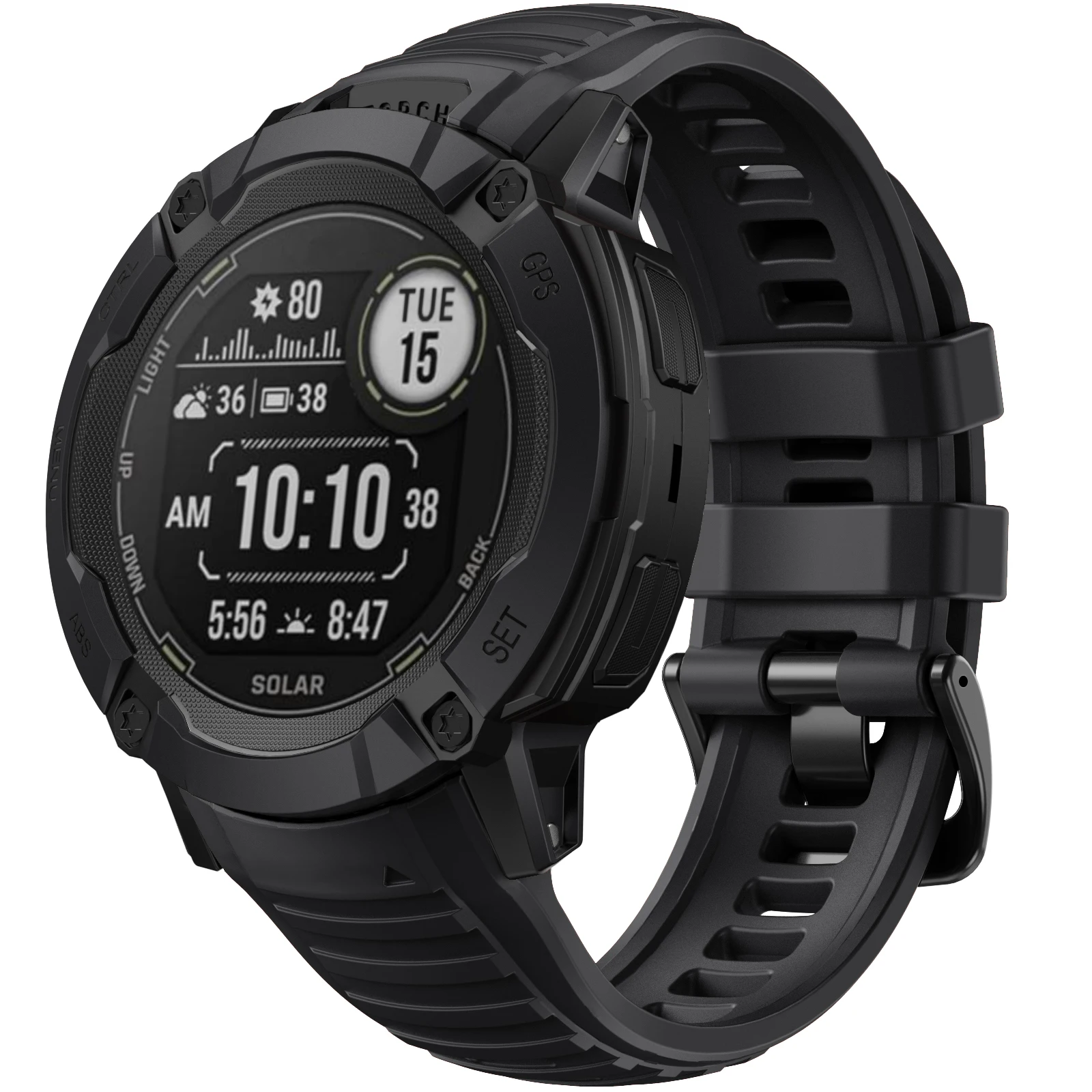 ANBEST 26MM Strap for Garmin Instinct 2X Solar Silicone Band for Instinct 2X Solar Tactical Edition Replacement Wristband