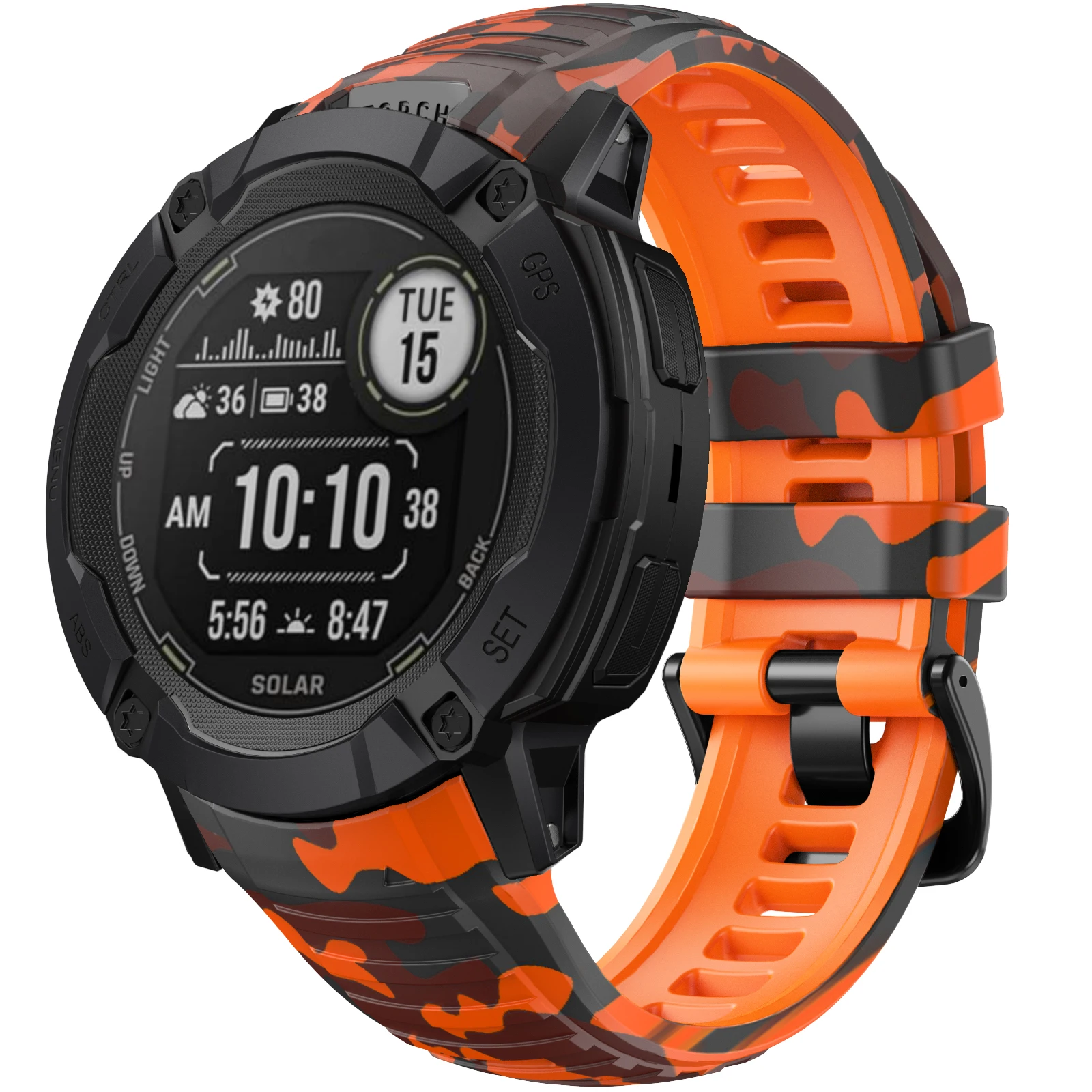 ANBEST 26MM Strap for Garmin Instinct 2X Solar Silicone Band for Instinct 2X Solar Tactical Edition Replacement Wristband