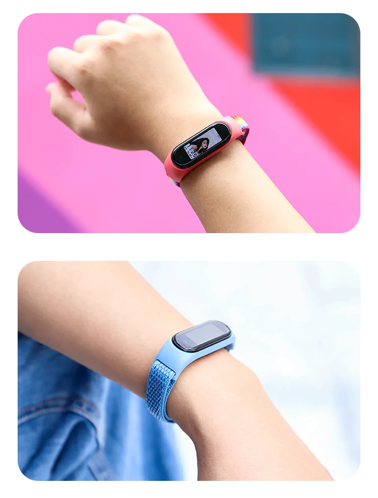 Nylon loop For Xiaomi Mi Band 7-7 nfc smartwatch Wristband Sports smart Replacement Bracelet Correa Mi band 7 6 5 4 3 watchbands