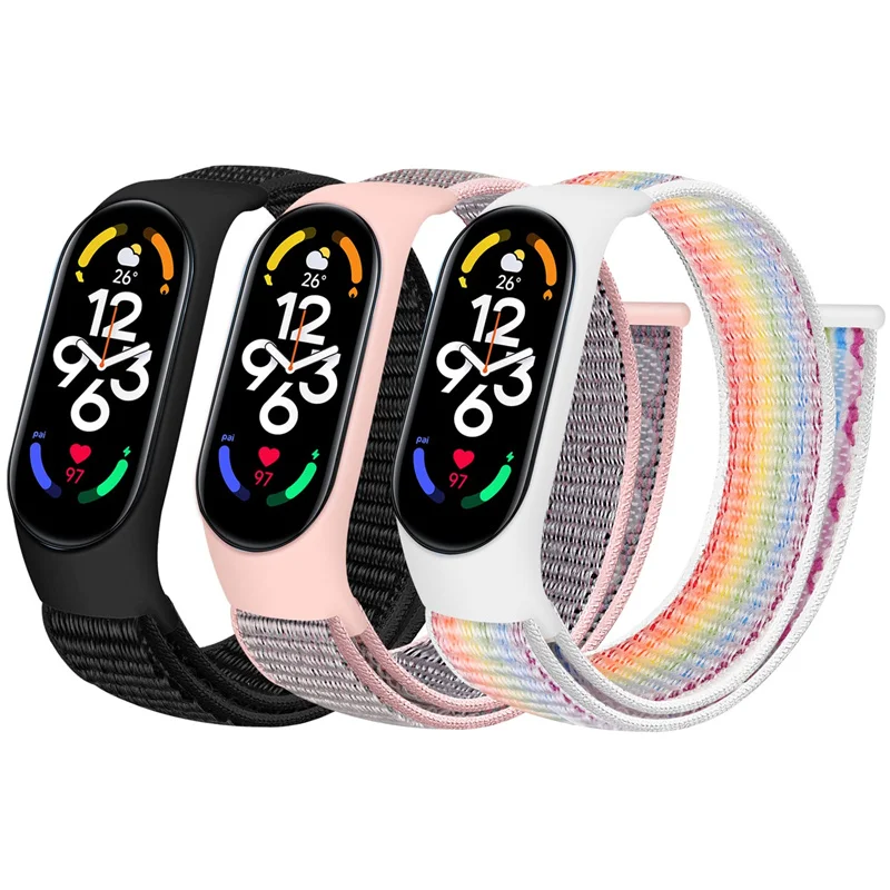 Nylon loop For Xiaomi Mi Band 7-7 nfc smartwatch Wristband Sports smart Replacement Bracelet Correa Mi band 7 6 5 4 3 watchbands