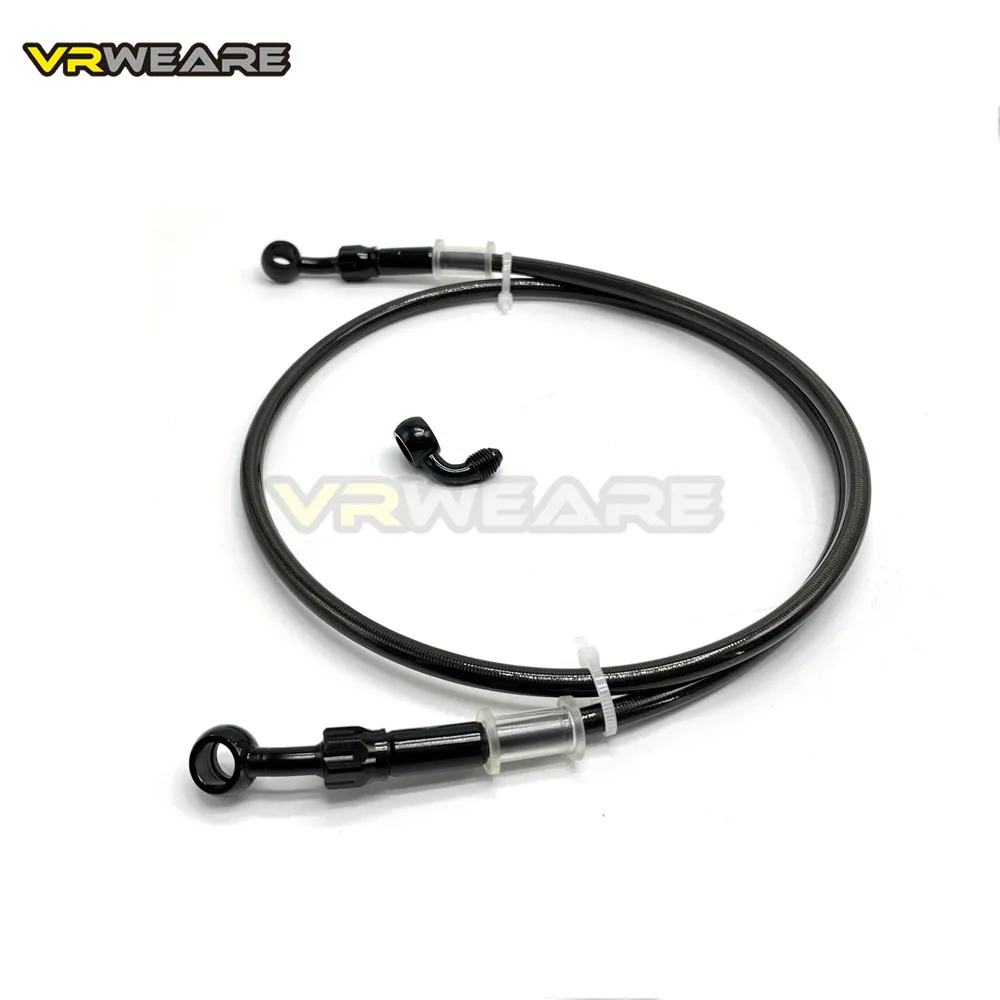 Motorcycle Brake Hose Stainless Steel Braided Brake Line with 360 Degree Rotatable banjo Fit for ATV Pit Dirt Street Racing Bike