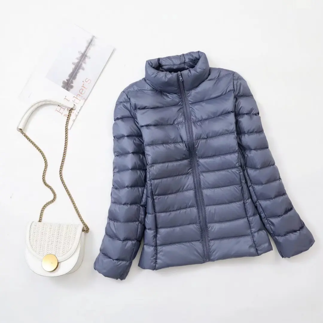 Women Spring Jacket Fashion Short Ultra Lightweight Packable Puffer Coats 15 Colors Female Down Warm Korean Slim Fit Parkas 5XL