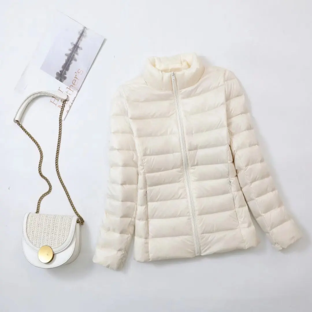 Women Spring Jacket Fashion Short Ultra Lightweight Packable Puffer Coats 15 Colors Female Down Warm Korean Slim Fit Parkas 5XL