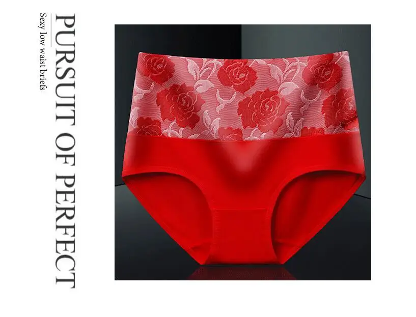 3Pcs/Lot Women's Underwear Plus Size Cotton Panties High Waist Briefs Sexy Lingerie Female Pantys M-5XL Seamless Underpant Girls
