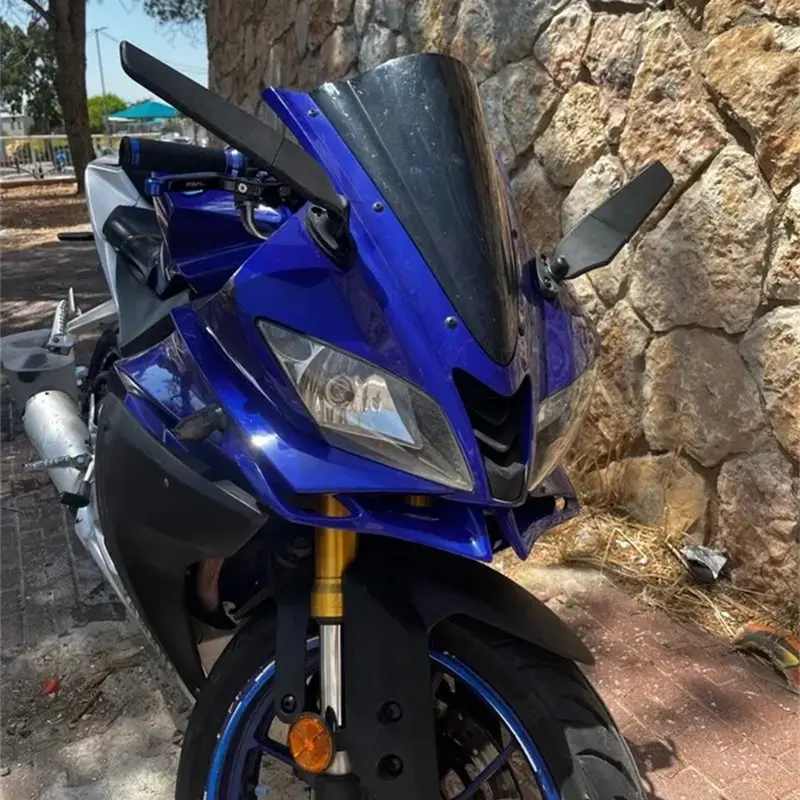 Motorcycle New Front Fairing Winglet Wing Cover Trim For YAMAHA R15 V3 2017 2018 2019 2020 2021 Shark Fin Beak Moto Accessories