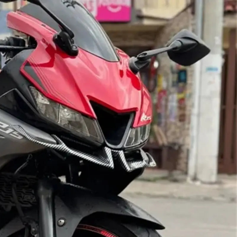 Motorcycle New Front Fairing Winglet Wing Cover Trim For YAMAHA R15 V3 2017 2018 2019 2020 2021 Shark Fin Beak Moto Accessories