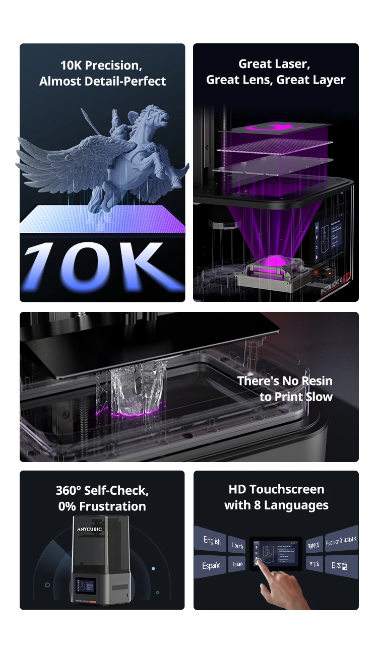 Российский ANYCUBIC UV Смола LCD 3D принтер Photon Mono M7, 14K Photon Mono M7 Pro, Photon P1 Photon P1 Max
