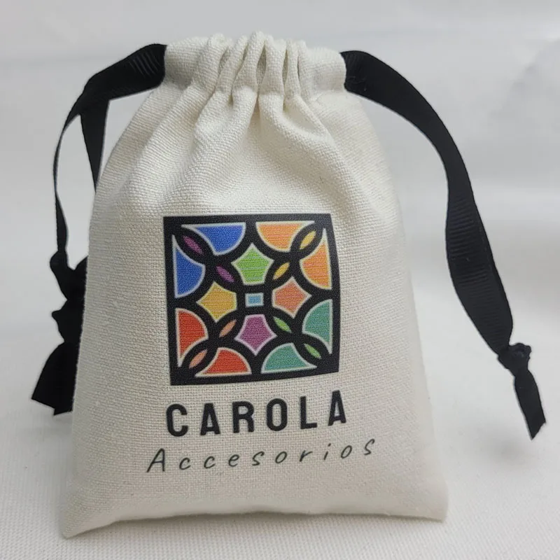 Cotton Gift Bags Higher Quality Sew Muslin Shopping Dust Sack 5x7cm 7x9cm Custom Logo Makeup Jewelry Pouch