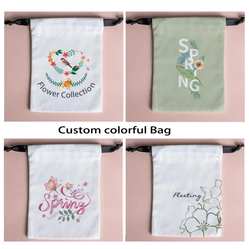 Cotton Gift Bags Higher Quality Sew Muslin Shopping Dust Sack 5x7cm 7x9cm Custom Logo Makeup Jewelry Pouch
