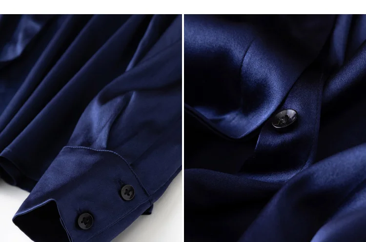 SuyaDream Woman Solid Shirts 93%Real Silk 7%Spandex Long Sleeves Chic Blouses, 2025 Spring Autumn Office Lady Top