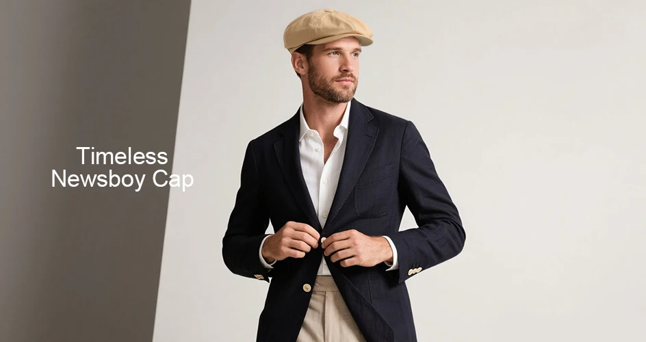 BOTVELA Men's Newsboy Cap Twill Cotton 8 Panel Hat Flat Ivy Cabbie Casual Baker Caps Gatsby Hat Retro Hats Boina Beret for Male