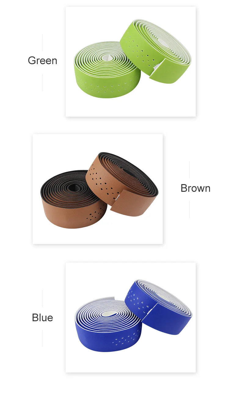 PCycling Road Bicycle Handlebar Tape 2 Rolls Textured Perforated or Honeycomb Wrap Cycling Bar Grip Choose A B Style and Color
