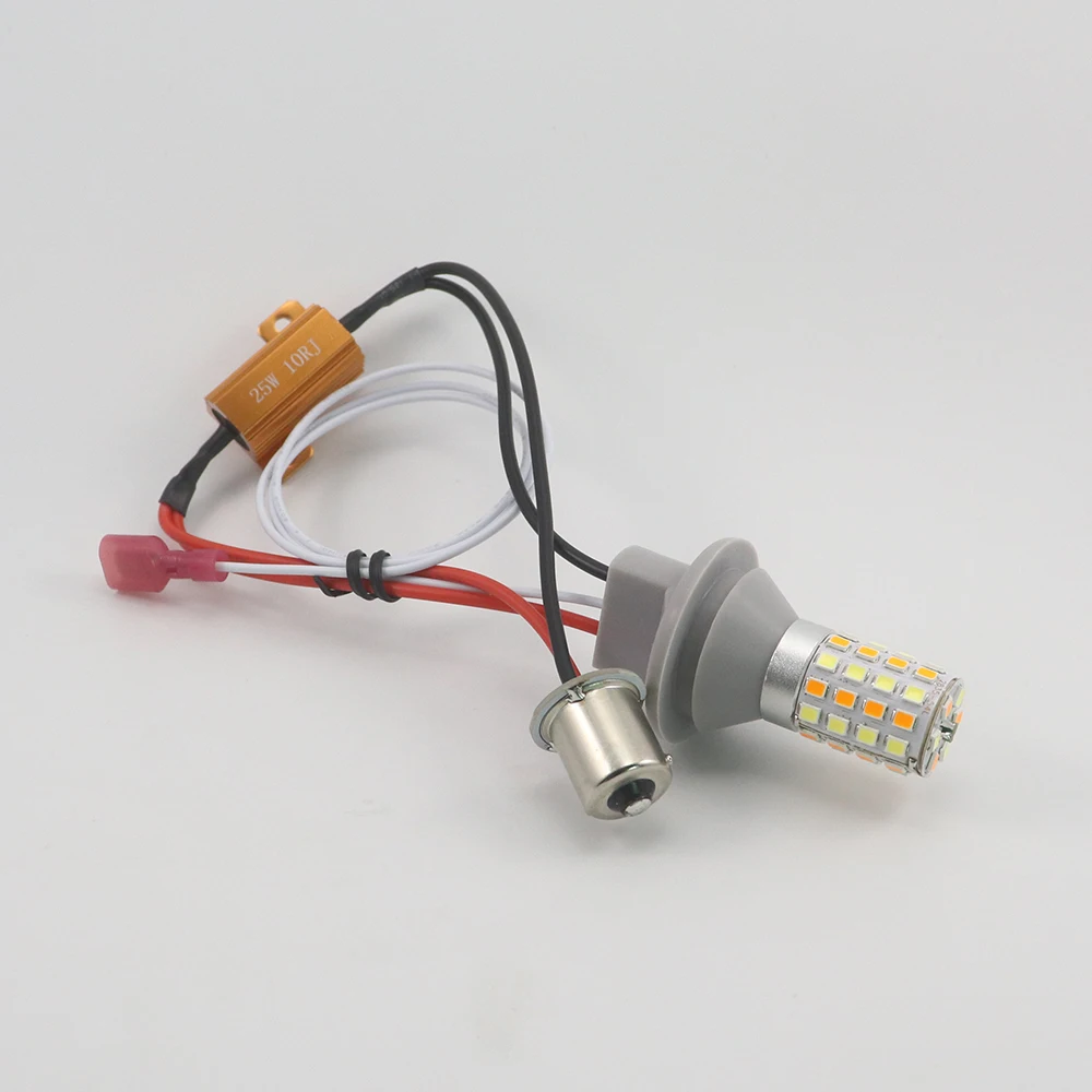 drl turn Light py21w p21w canbus 1156 ba15s Led Car Light Dual Color Switchback 1056 BAU15S Lamp Bulb Running