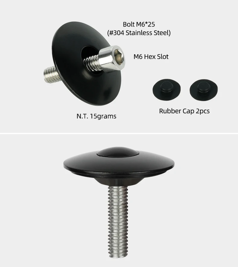 Bicycle Compression Plug Steerer Headset Expansion Bolts Insert Bowl Top Cap Mount 1 1/8" Expander Nuts Carbon Fork Anchor