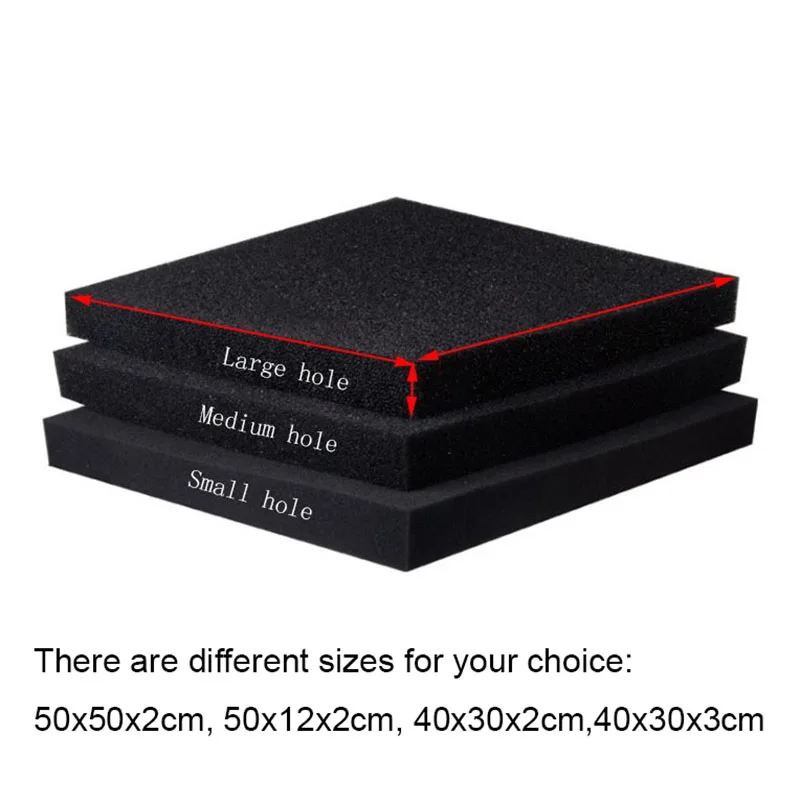 Multi Sizes Black Filtration Foam Aquarium Fish Tank Biochemical Filter Sponge Pad Skimmer Long Use Time Sponge Supply Tank