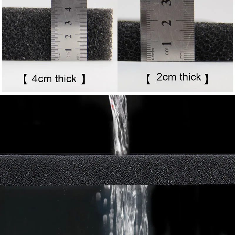 Multi Sizes Black Filtration Foam Aquarium Fish Tank Biochemical Filter Sponge Pad Skimmer Long Use Time Sponge Supply Tank