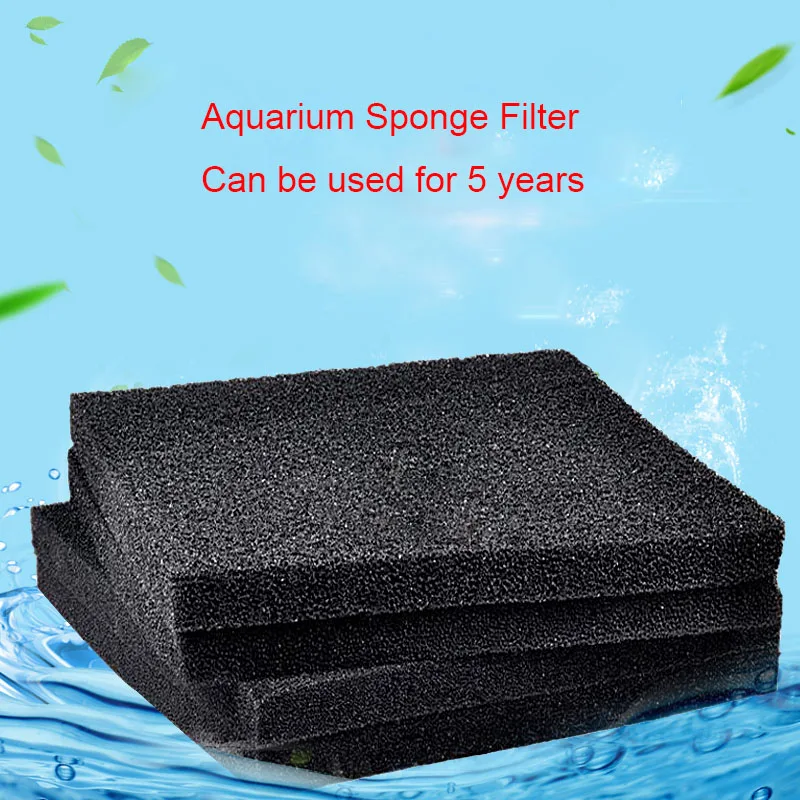 Multi Sizes Black Filtration Foam Aquarium Fish Tank Biochemical Filter Sponge Pad Skimmer Long Use Time Sponge Supply Tank
